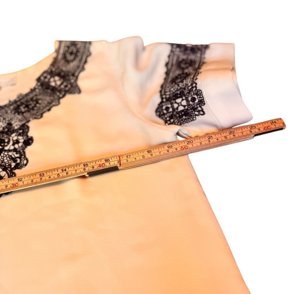 San & Soni Loka Petite Tunic Dress XXS Cream Beaded Embroidered Elegant Boho EUC - Picture 9 of 16